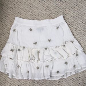 White ruffle skirt